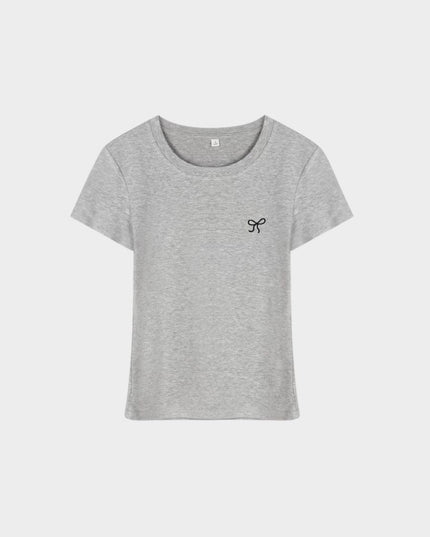 Tee Korea Slim-Fit bersulam