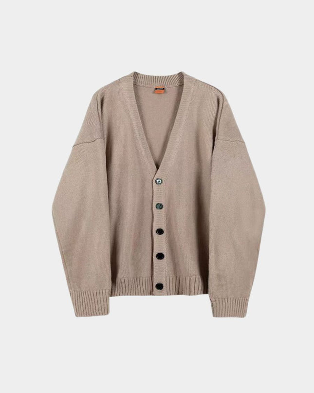 Loose V-Neck Cardigan Sweater