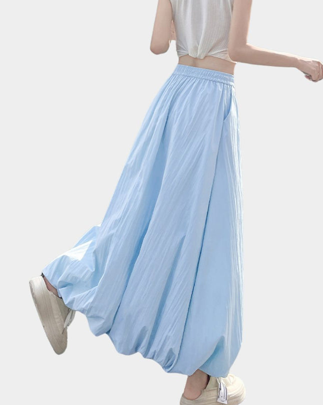 Sweet High Waist Puff A Line Skirt Slimming Balloon Silhouette
