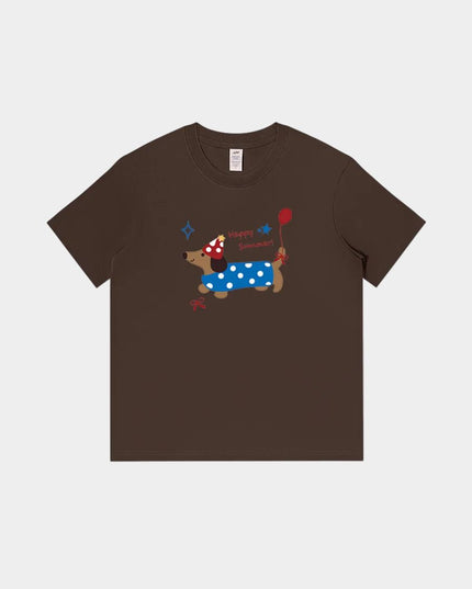 Korean Style Hotdog Printed Design Tee