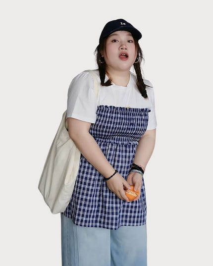 2-in-1 Multi-Way Styling Plaid Gingham A-Line Skirt