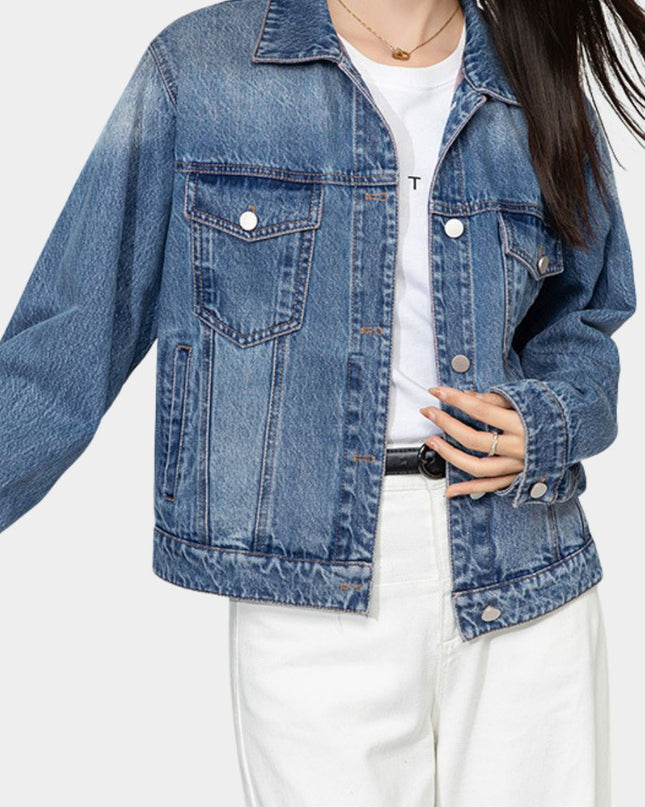 Chic Cropped Denim Jacket