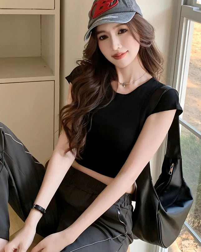 Casual Slim Fit Round Neck T-Shirt