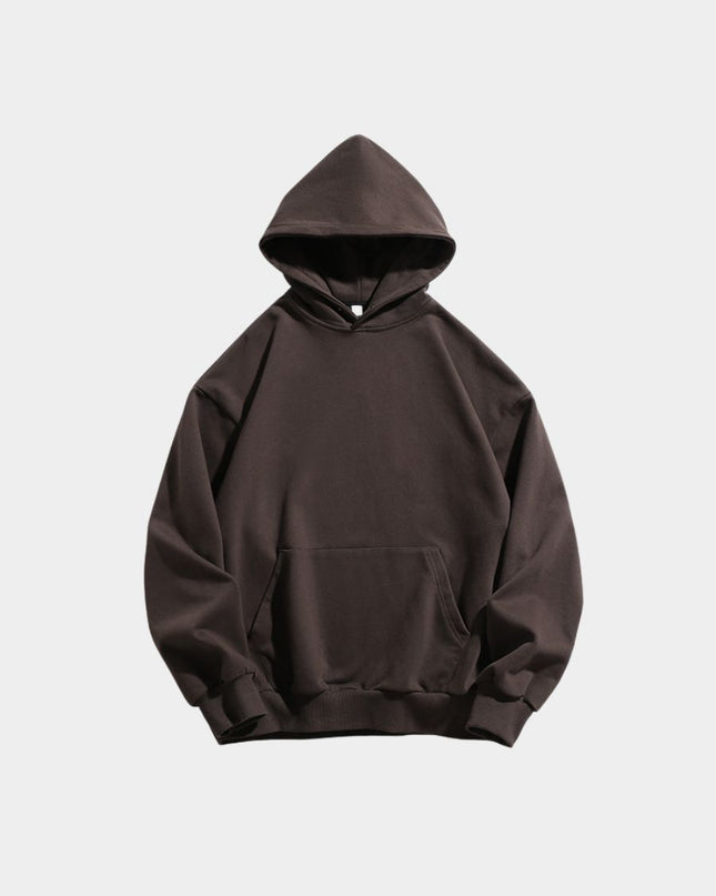 Unisex Loose Fit Solid Color Basic Streetwear Hoodie