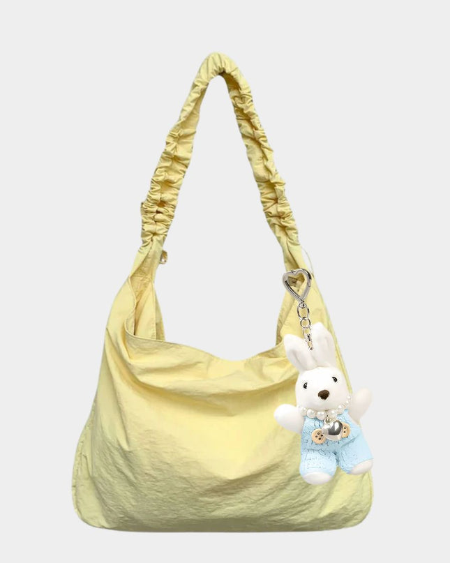 Elegant Pearl Chain Bunny Keychain