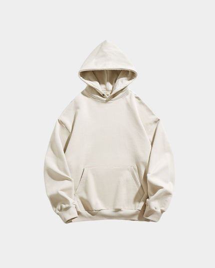 Unisex Loose Fit Solid Color Basic Streetwear Hoodie