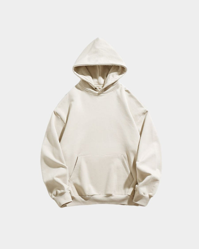 Unisex Loose Fit Solid Color Basic Streetwear Hoodie