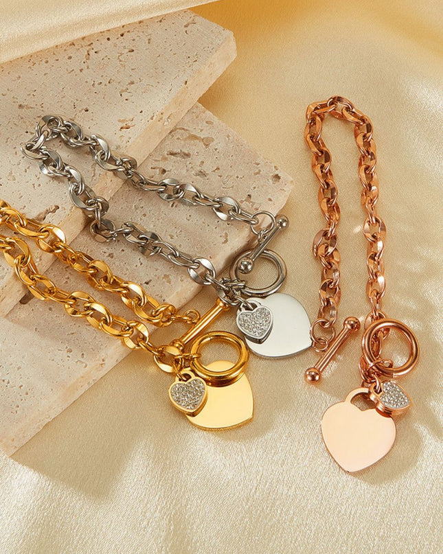 Heartfelt Love Pendant Bracelet