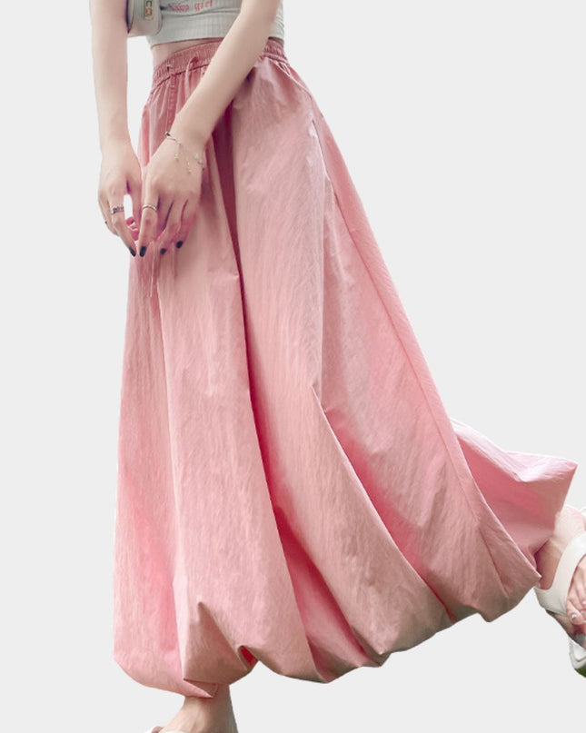 Sweet High Waist Puff A Line Skirt Slimming Balloon Silhouette