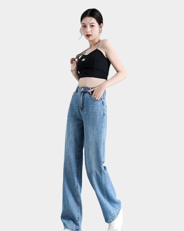 High-Waist Wide-Leg Jeans