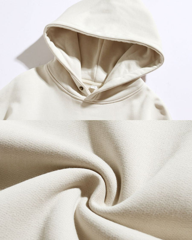 Unisex Loose Fit Solid Color Basic Streetwear Hoodie
