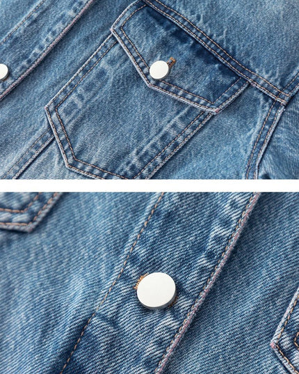 Jaket Denim Berpotongan Cantik
