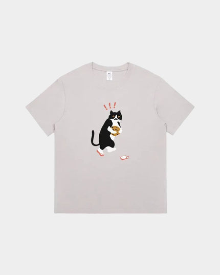 Cookie Cat Printed Design Tee