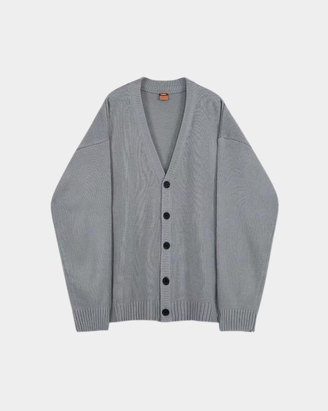 Loose V-Neck Cardigan Sweater