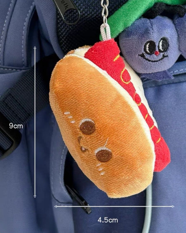 Plush Foodie Keychain Collection