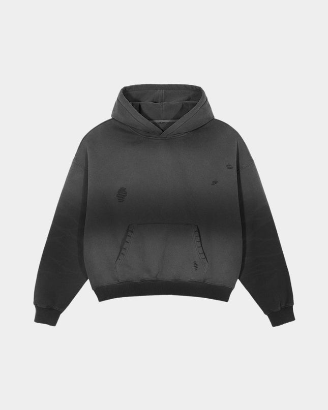 Washed Vintage Streetwear Cropped Hoodie