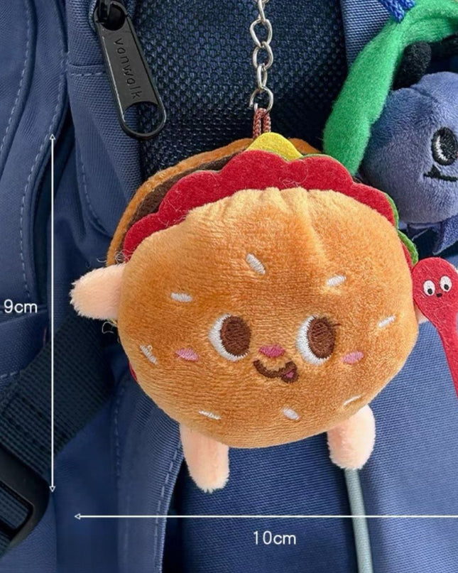 Plush Foodie Keychain Collection