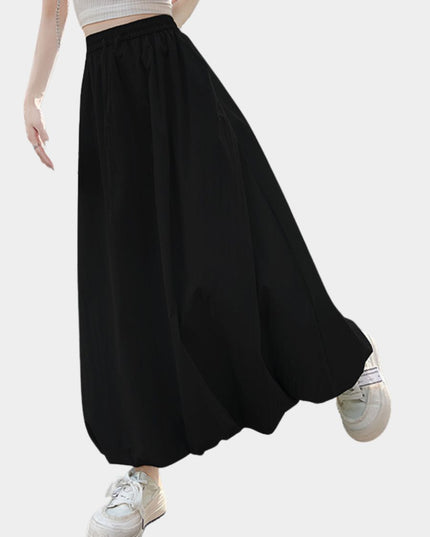Sweet High Waist Puff A Line Skirt Slimming Balloon Silhouette