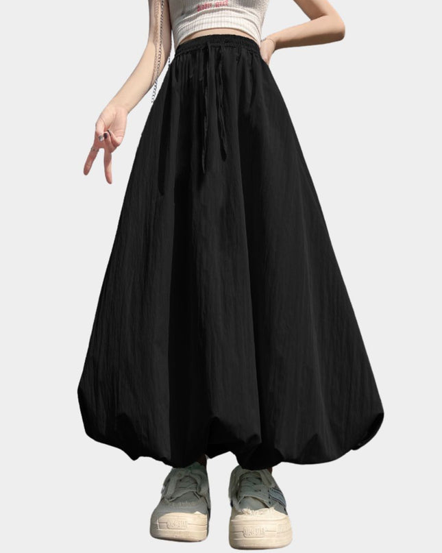 Sweet High Waist Puff A Line Skirt Slimming Balloon Silhouette