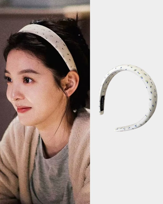 White Floral Headband – Inspired by Zhang Ruonan
