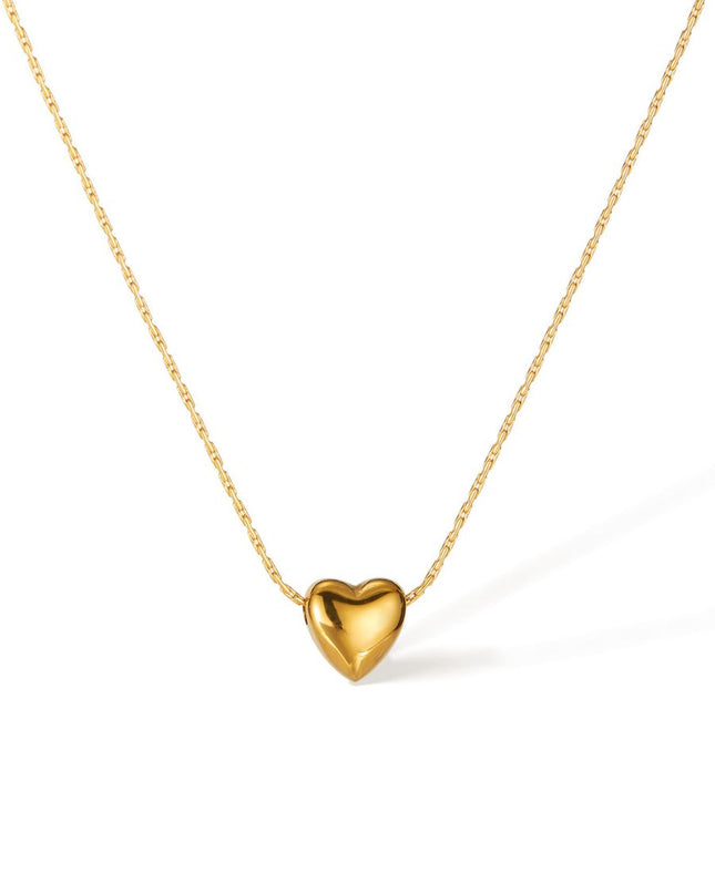 Gold Heart Pendant Necklace