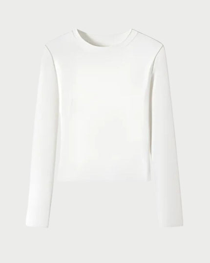 Casual Slim Fit Round Neck Long Sleeve Top