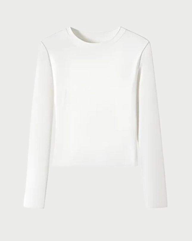 Casual Slim Fit Round Neck Long Sleeve Top