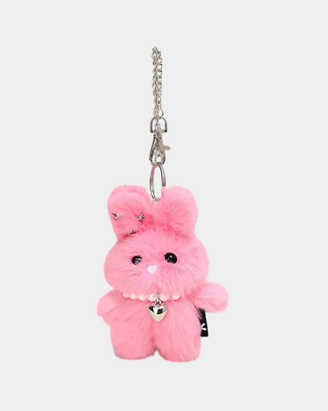 Starry Bunny Plush Keychain