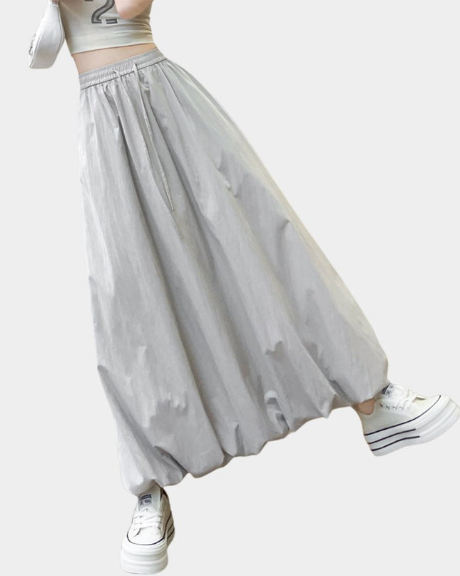 Sweet High Waist Puff A Line Skirt Slimming Balloon Silhouette