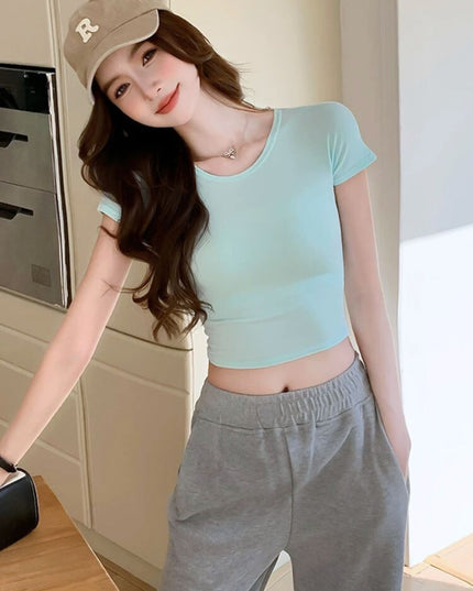 Casual Slim Fit Round Neck T-Shirt
