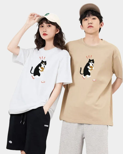 Cookie Cat Printed Design Tee