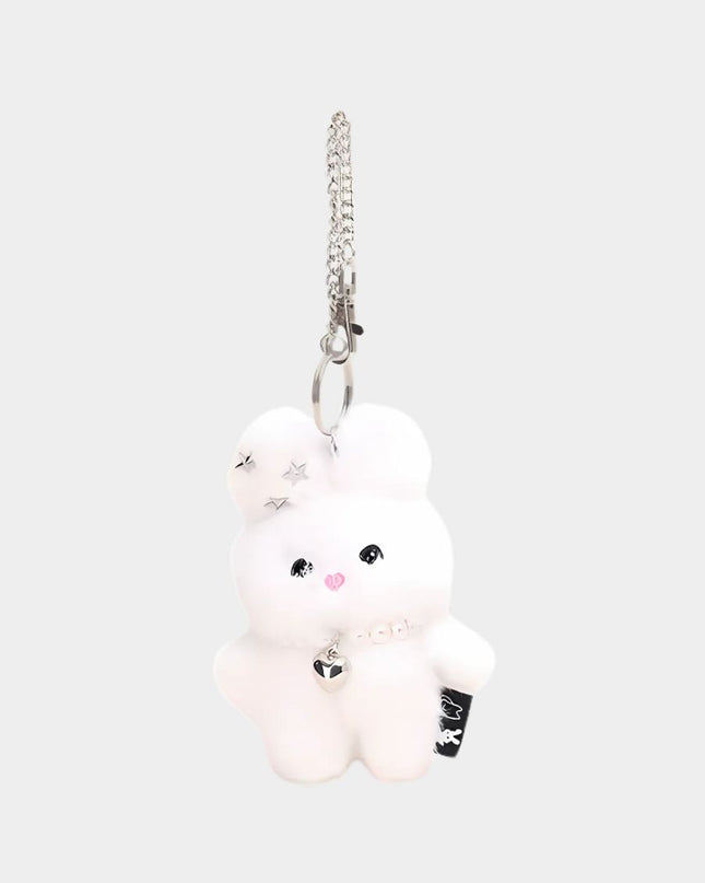 Starry Bunny Plush Keychain