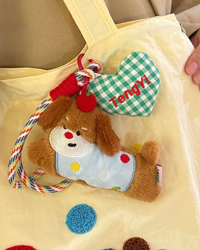 Charming and Playful Plush Animal Pendant Keychains