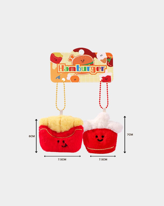 Fast Food Fun Plush Keychain Set