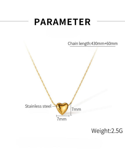 Gold Heart Pendant Necklace