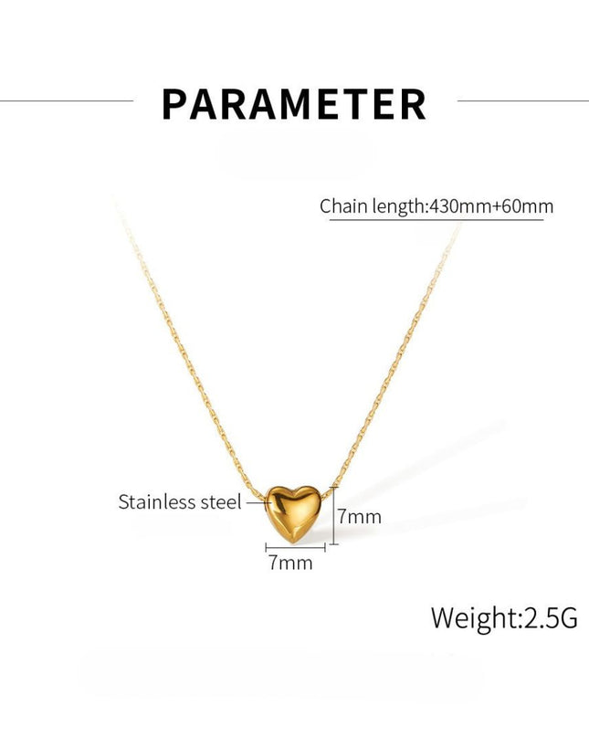 Gold Heart Pendant Necklace