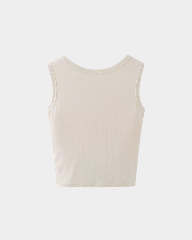 Square Neck Bralette Tank Top with Built-In Brapads
