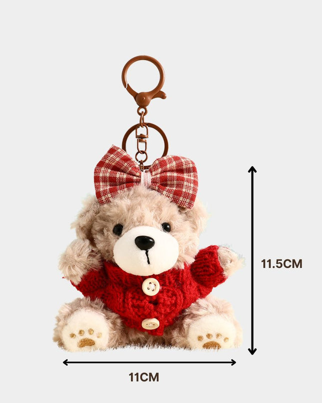 Cute Sweater Biscuit Bear Keychain