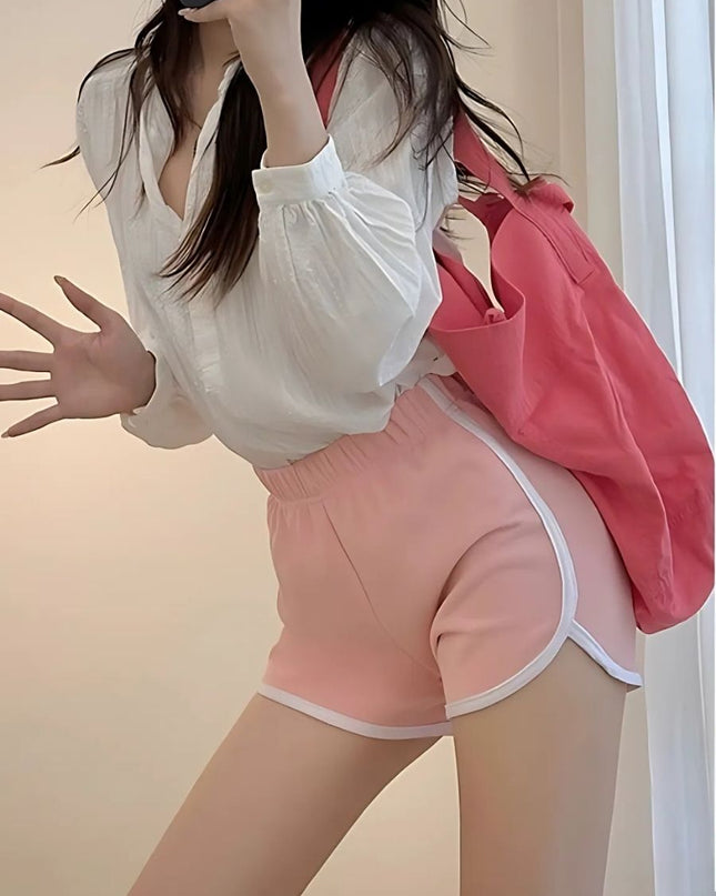 Contrast Binding Sports Shorts