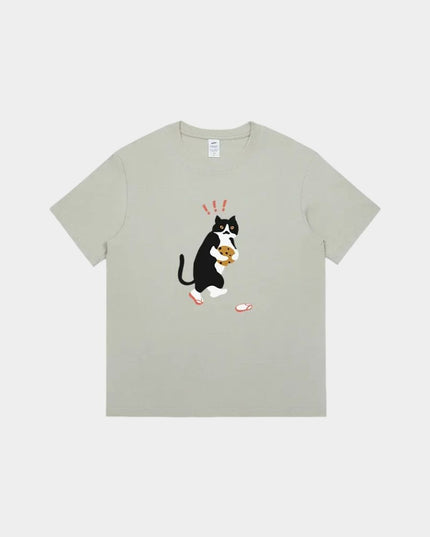 Cookie Cat Printed Design Tee