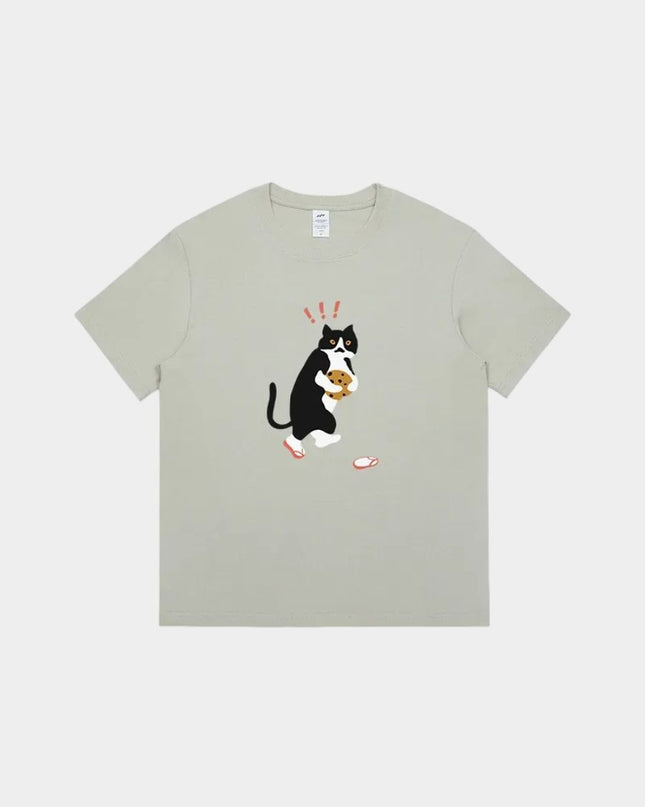 Cookie Cat Printed Design Tee