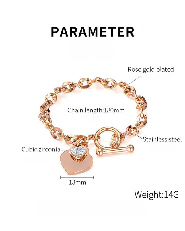 Heartfelt Love Pendant Bracelet