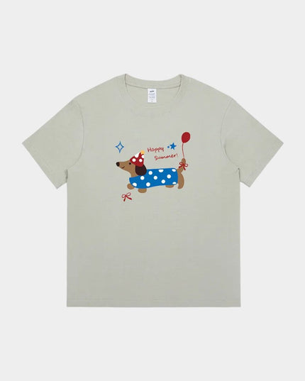 Korean Style Hotdog Printed Design Tee