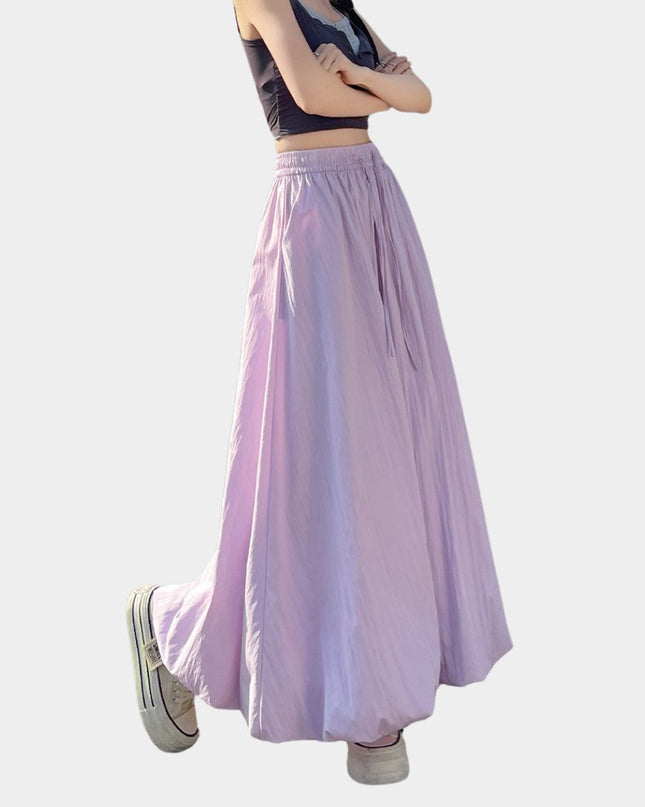Sweet High Waist Puff A Line Skirt Slimming Balloon Silhouette