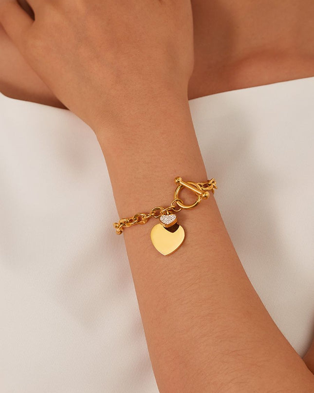 Heartfelt Love Pendant Bracelet