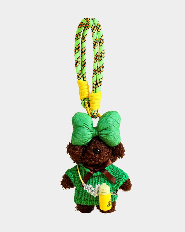 Adorable Sweater Puppy Plush Keychain Charm