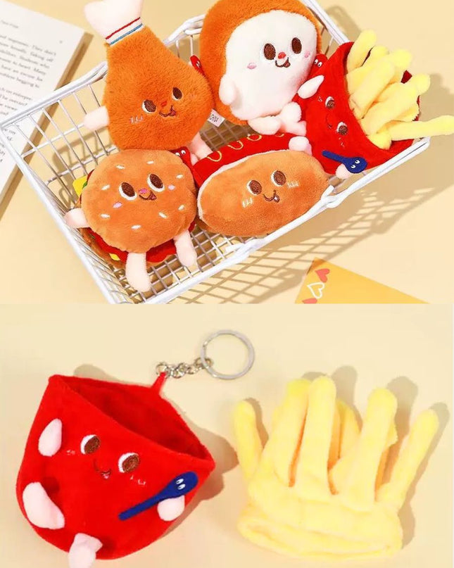 Plush Foodie Keychain Collection