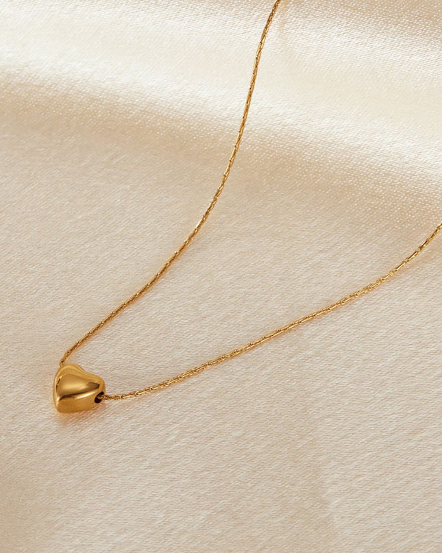 Gold Heart Pendant Necklace