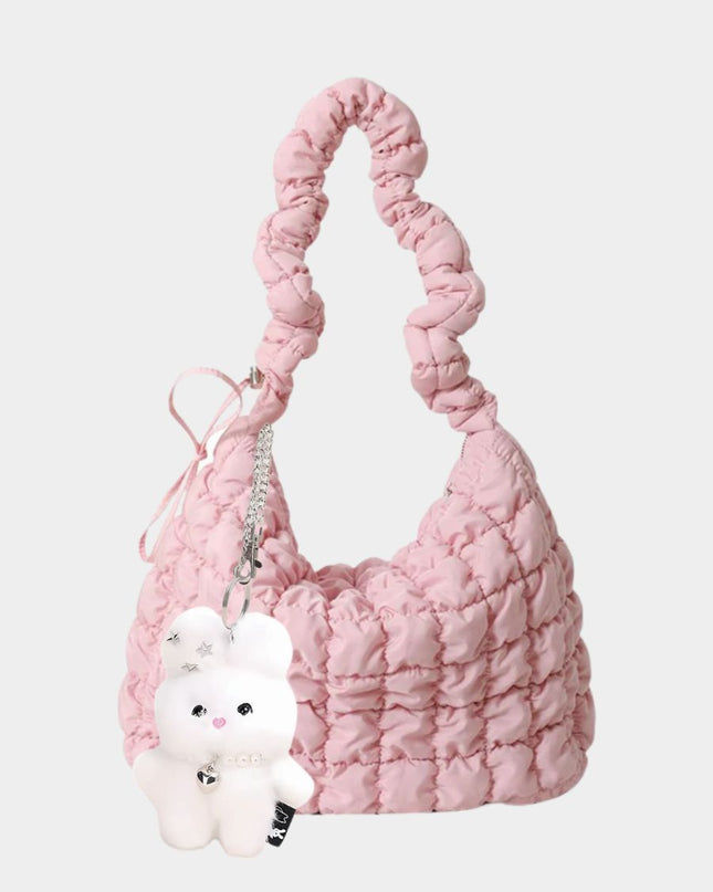 Starry Bunny Plush Keychain