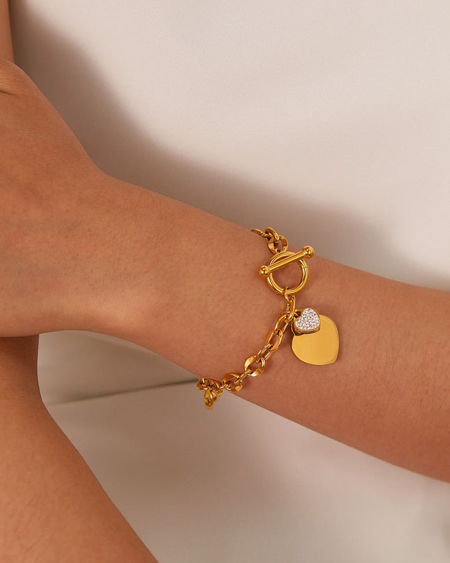 Heartfelt Love Pendant Bracelet